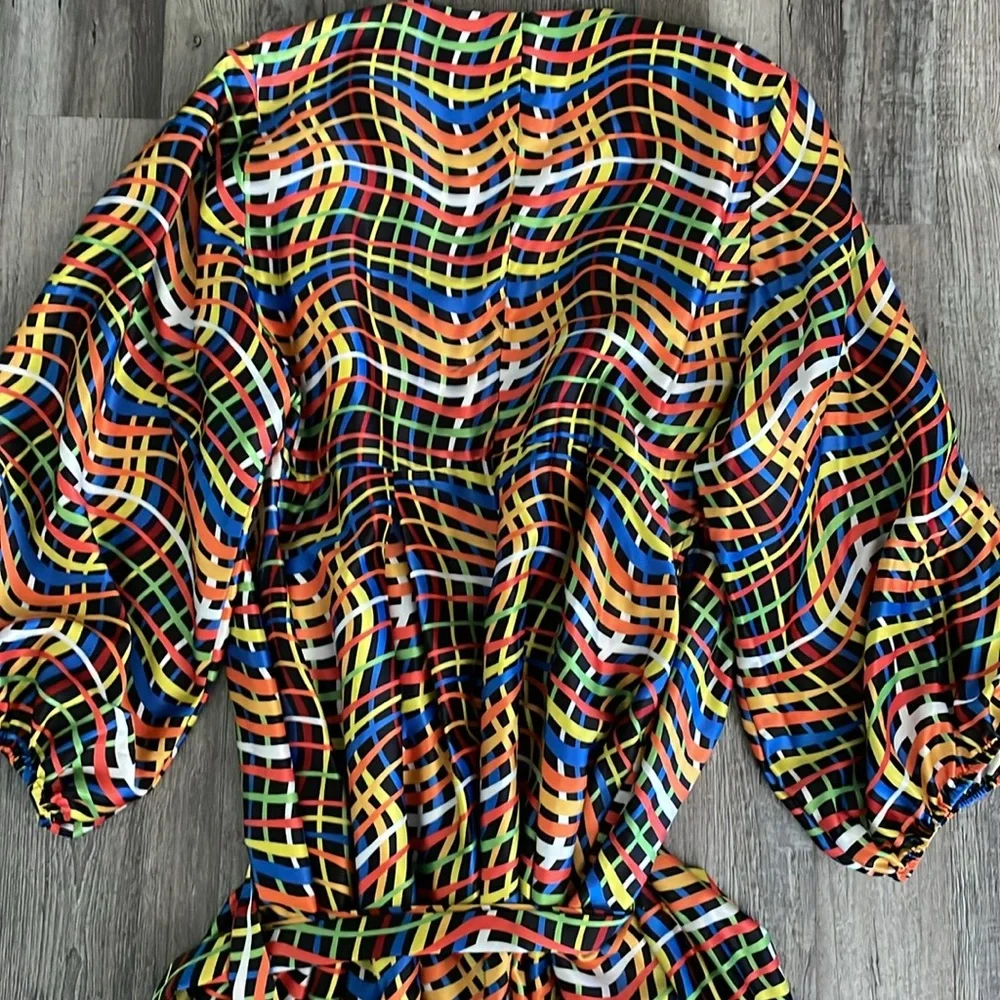 Giovanna Signature Multicolor geometric print dress